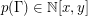$ p(\Gamma) \in \mathbb{N}[x,y] $