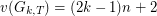$ v(G_{k,T})=(2k-1)n+2 $