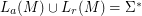 $ L_a(M) \cup L_r(M) = \Sigma^* $
