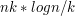$ nk*log{n/k} $