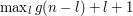 $ \max_l g(n-l)+l+1 $