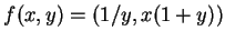 $f(x,y)=(1/y,x(1+y))$